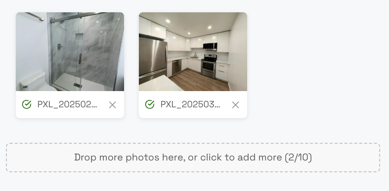Step 3: Upload photos (optional)